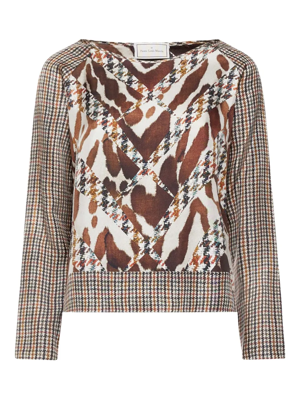 Pierre-Louis Mascia houndstooth-print blouse | Brown | Image 1