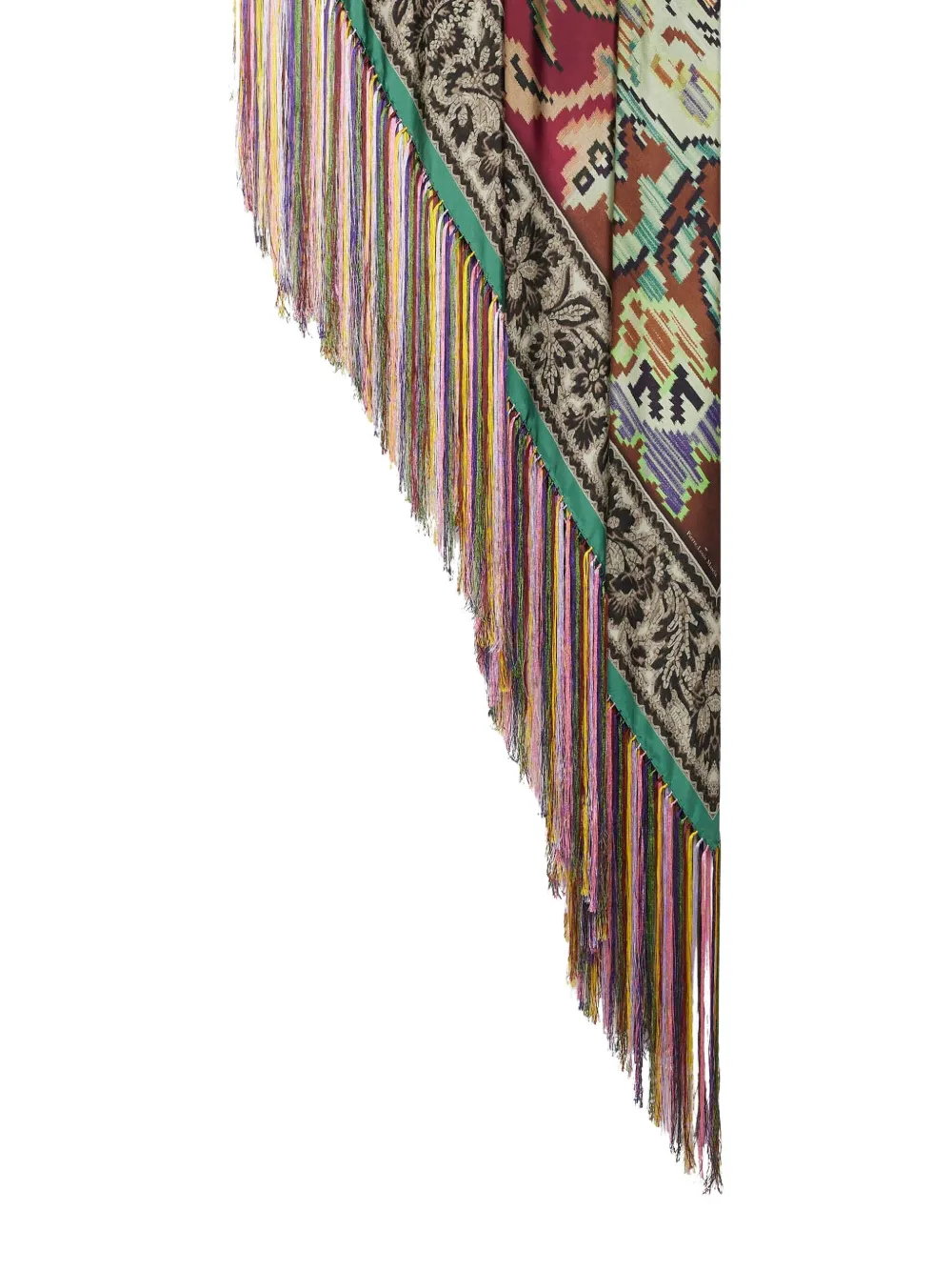 Pierre-louis Mascia Patterned Fringed Scarf In Multi