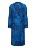 Pierre-Louis Mascia all-over print shawl-collar coat - Blue