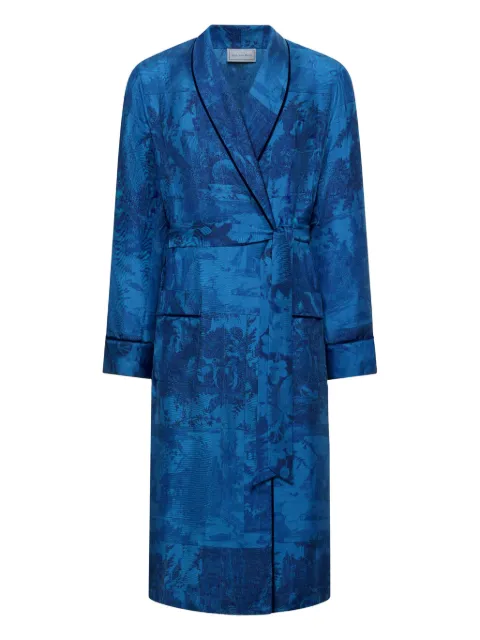 Pierre-Louis Mascia all-over print shawl-collar coat
