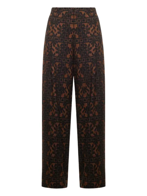 Pierre-Louis Mascia pleated-front floral-print trousers