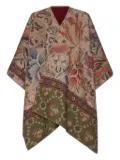 Pierre-Louis Mascia floral-print poncho - Neutrals
