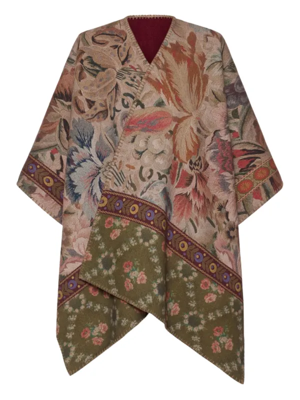 Pierre-Louis Mascia floral-print poncho