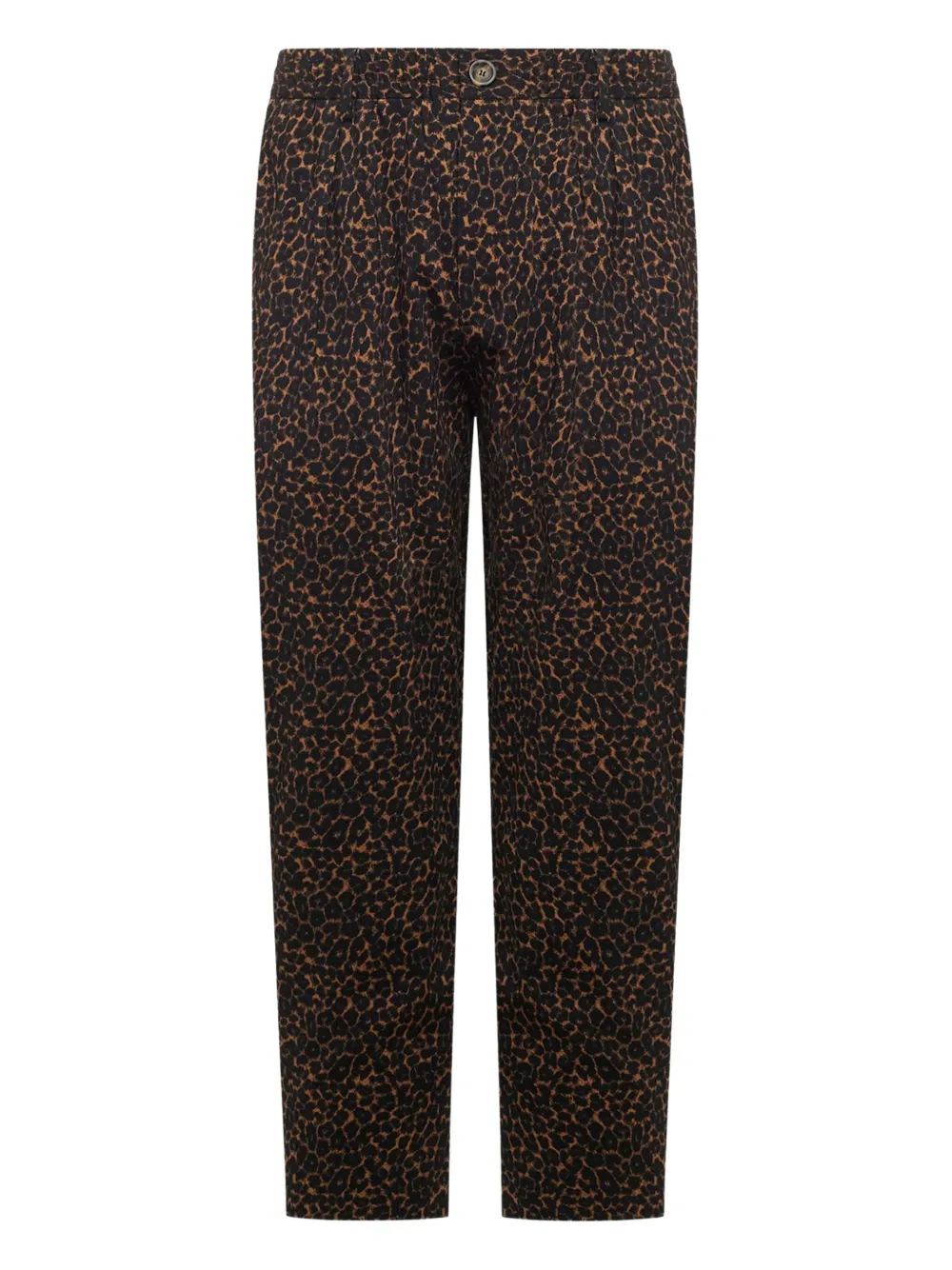 Pierre-Louis Mascia leopard-print pleated trousers | Brown | Image 1
