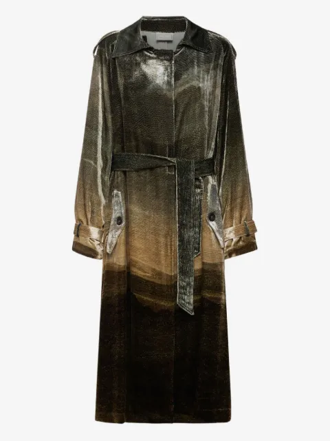 Pierre-Louis Mascia landscape-print belted coat