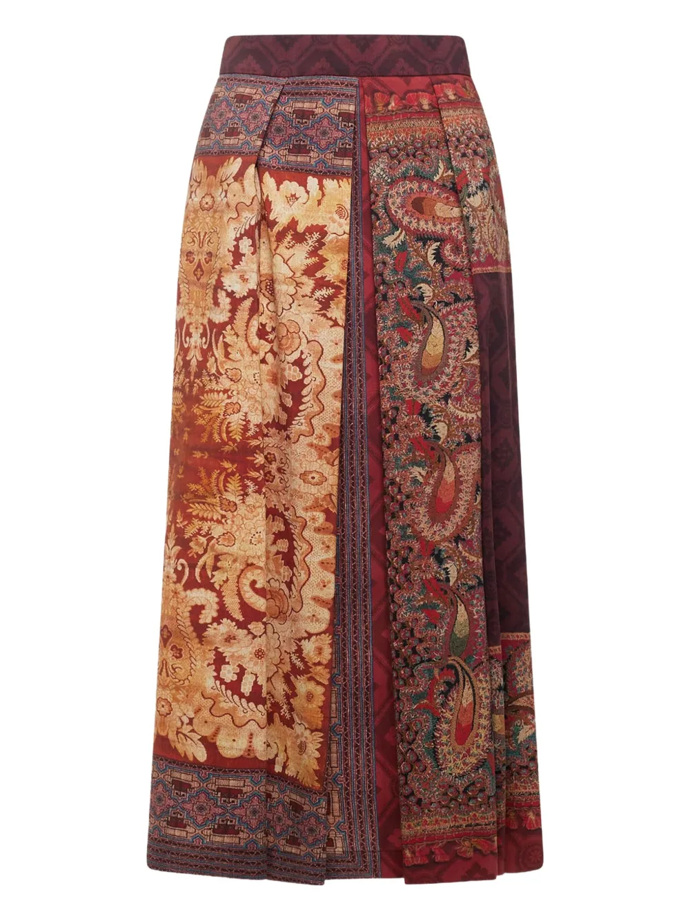 Pierre-louis Mascia Geometric-pattern Maxi Skirt In Multi