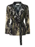 Pierre-Louis Mascia patterned belted jacket - Black