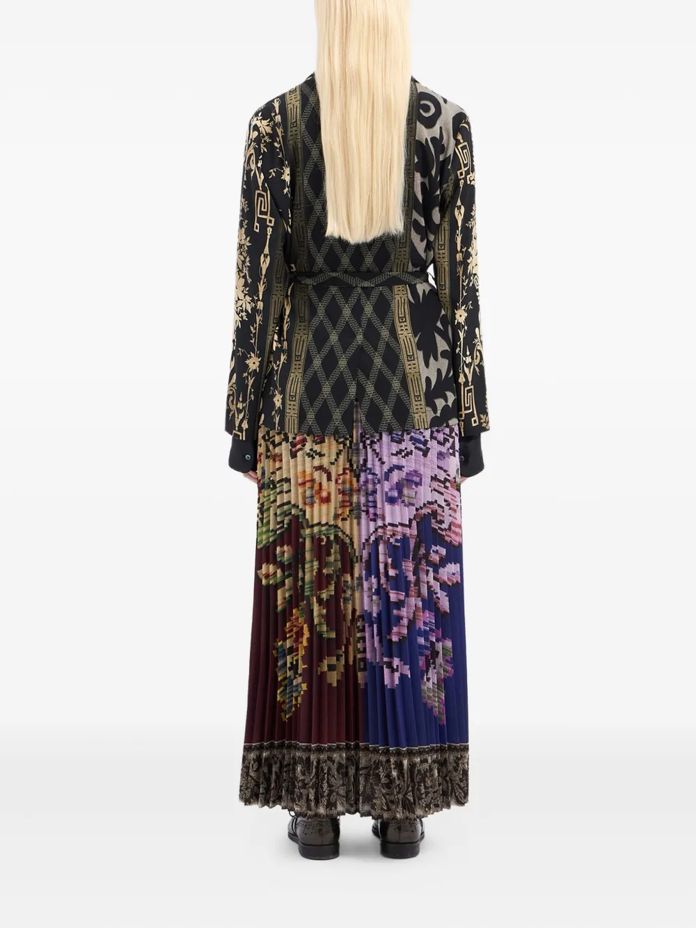 Pierre-louis Mascia Patterned Belted Jacket In Multi