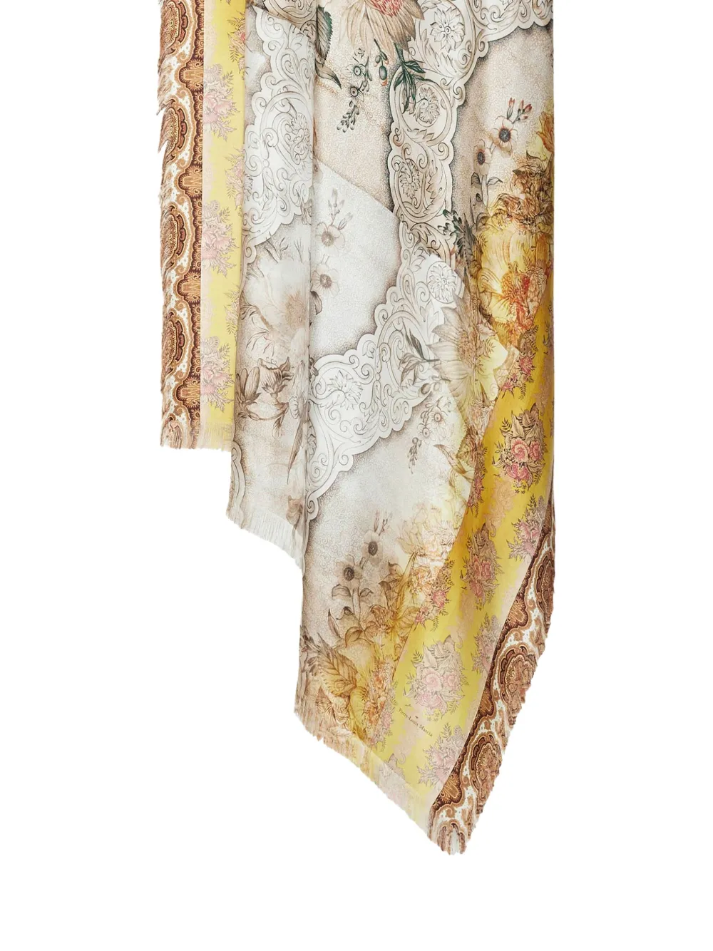 Pierre-louis Mascia Floral-paisley Print Fringed Scarf In Multi