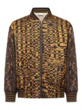 Pierre-Louis Mascia geometric-pattern bomber jacket - Brown
