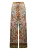 Pierre-Louis Mascia floral-tapestry drawstring trousers - Neutrals