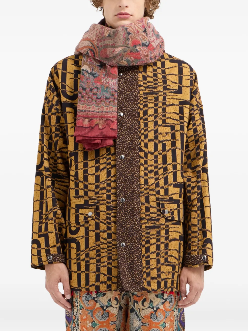 Pierre-Louis Mascia Sjaal met paisley-patroon Roze