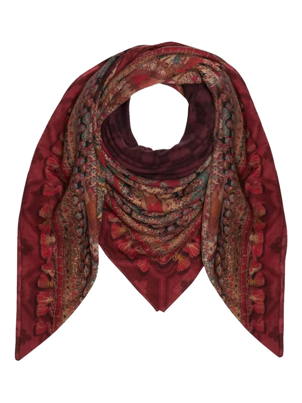 Pierre-Louis Mascia paisley-pattern scarf | Pink | Image 1
