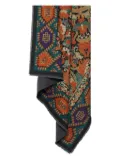 Pierre-Louis Mascia tapestry-pattern fringed shawl - Black