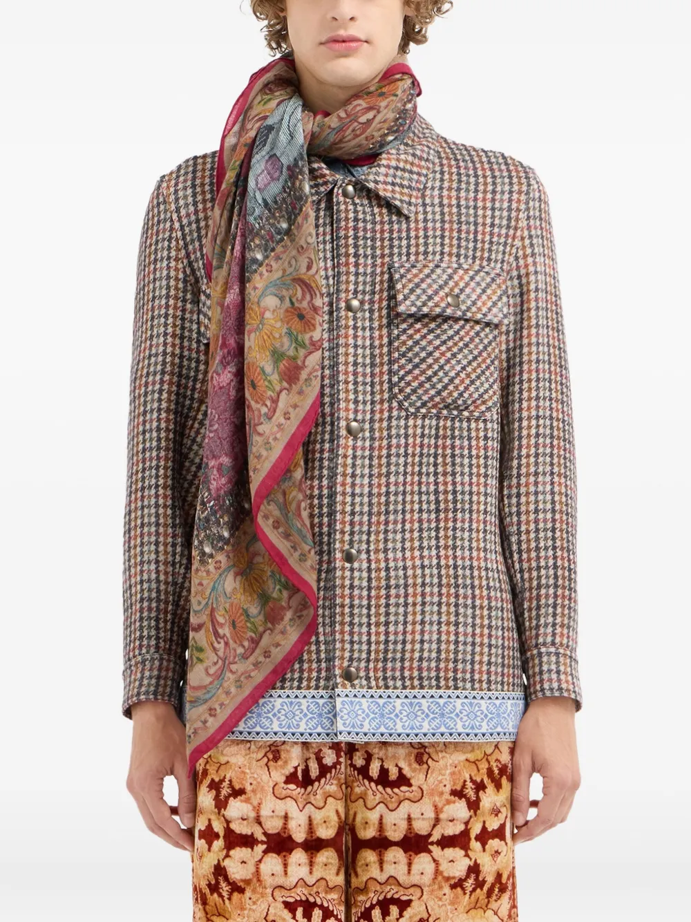 Pierre-louis Mascia Floral-pattern Scarf In Multi