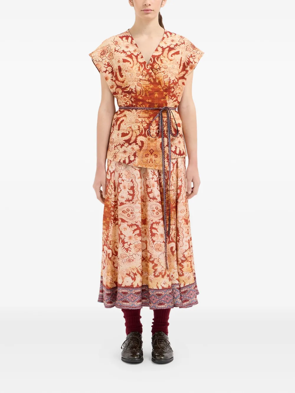 Pierre-Louis Mascia floral-pattern V-neck top | Vests & Tank Tops | Image 2