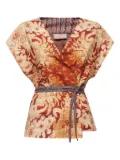 Pierre-Louis Mascia floral-pattern V-neck top - Red