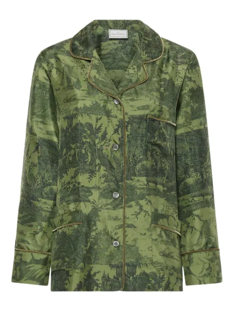 Pierre-Louis Mascia landscape-print silk shirt