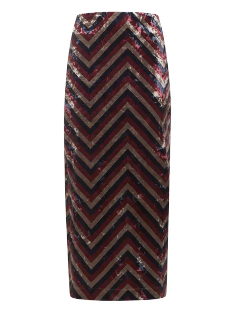 Pierre-Louis Mascia falda larga con motivo en zigzag