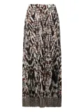 Pierre-Louis Mascia houndstooth-pattern maxi skirt - Brown