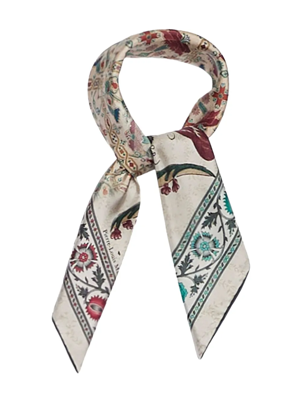 Pierre-Louis Mascia floral-pattern silk scarf - Bianco