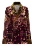 Pierre-Louis Mascia damask-pattern velvet jacket - Brown