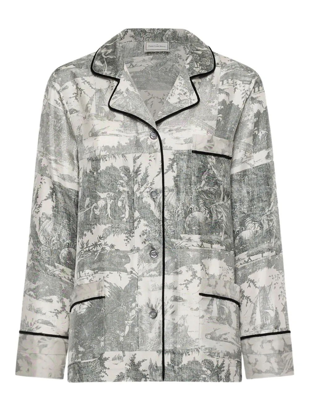 Pierre-Louis Mascia landscape-print shirt | Grey | Image 1