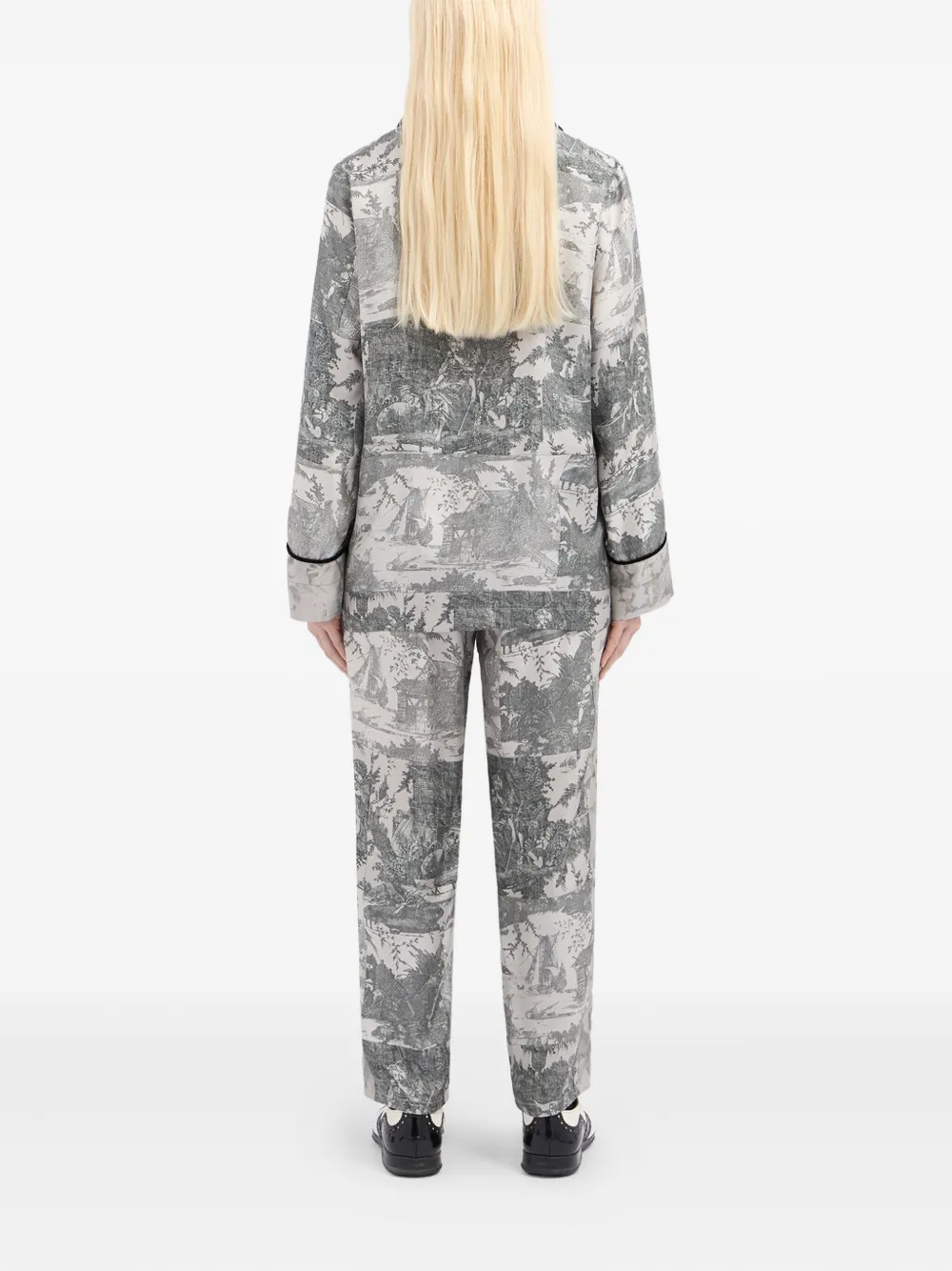 Pierre-Louis Mascia Blouse met print Grijs