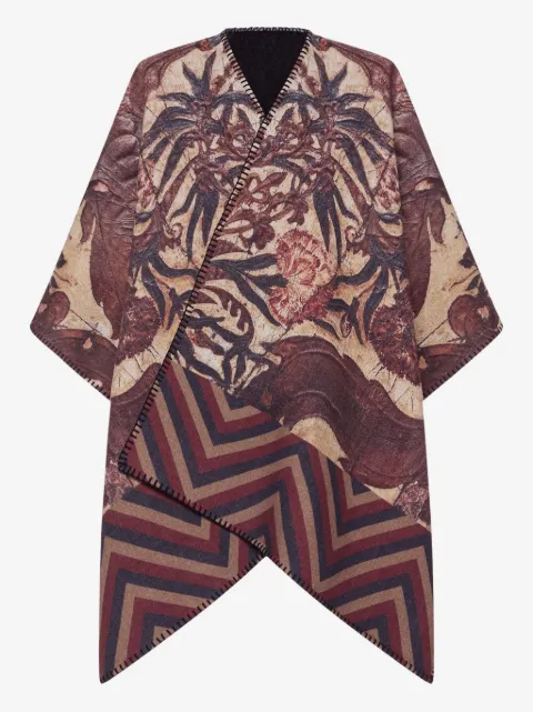 Pierre-Louis Mascia all-over print wool poncho