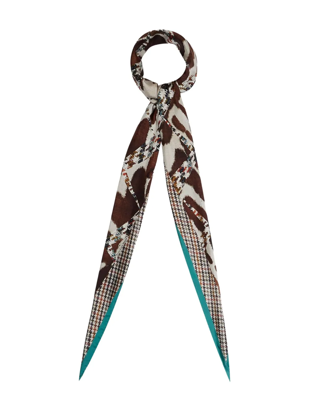 Pierre-louis Mascia Houndstooth-pattern Silk Scarf In Multi