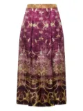 Pierre-Louis Mascia geometric-pattern midi skirt - Pink