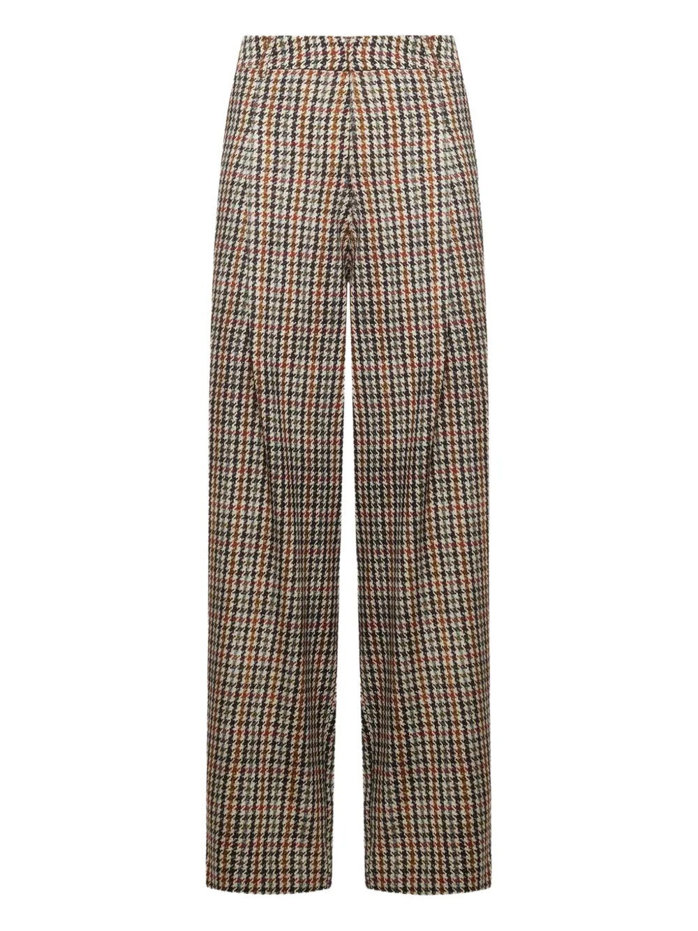 Pierre-louis Mascia Houndstooth-pattern Pleated-front Trousers In Multi