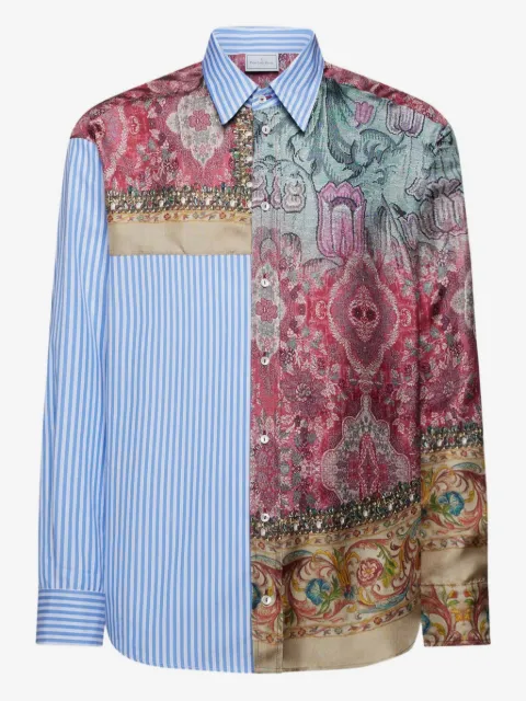 Pierre-Louis Mascia chemise à design patchwork