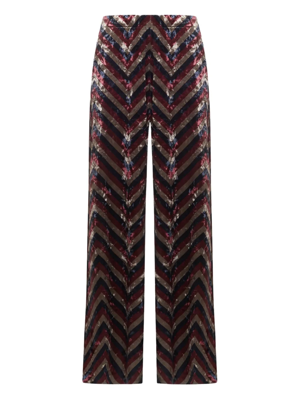 Pierre-louis Mascia Chevron-pattern Trousers In Brown