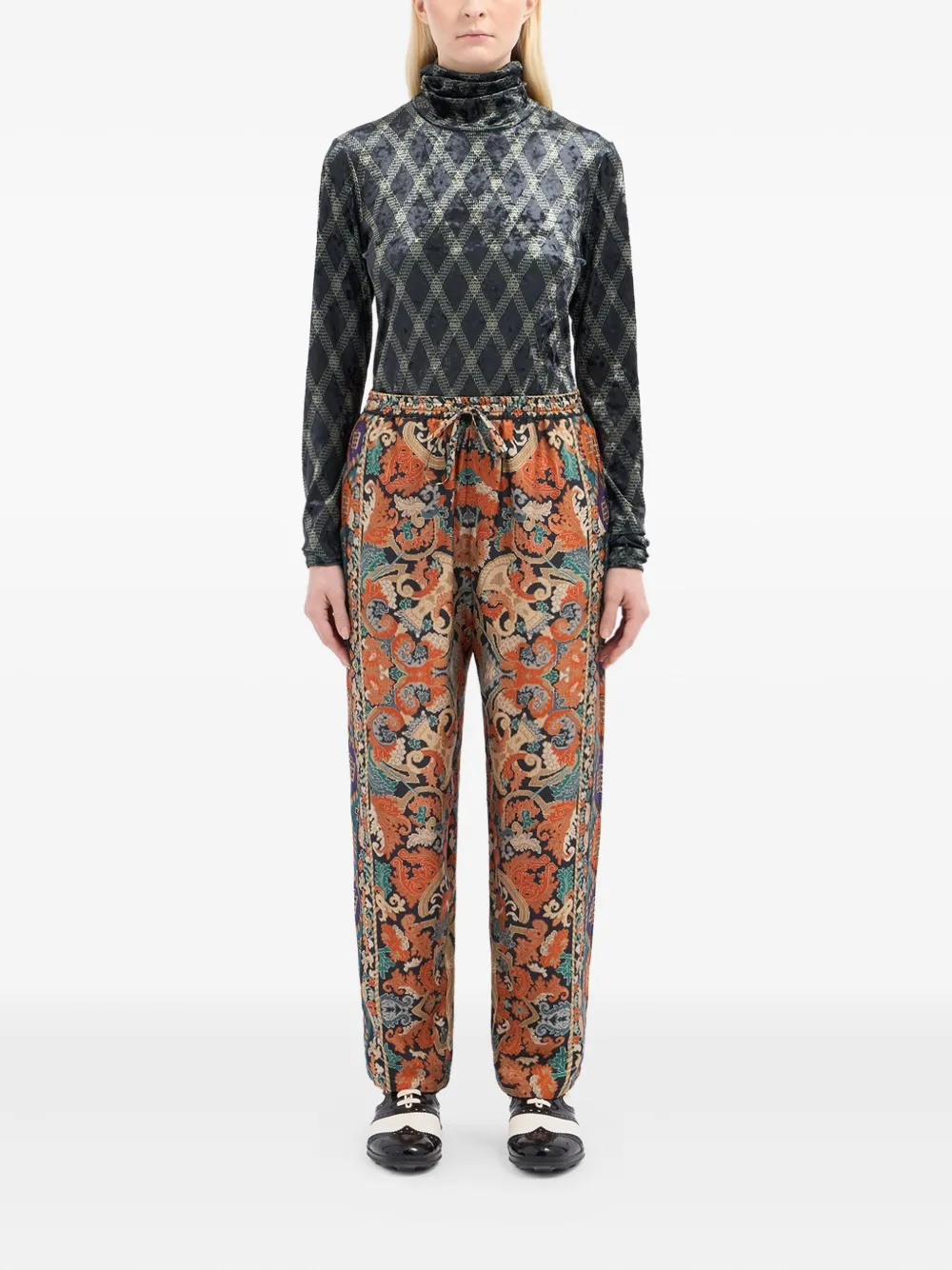 Pierre-Louis Mascia paisley-print drawstring-waist trousers | Regular-Fit & Straight Leg Pants | Image 2