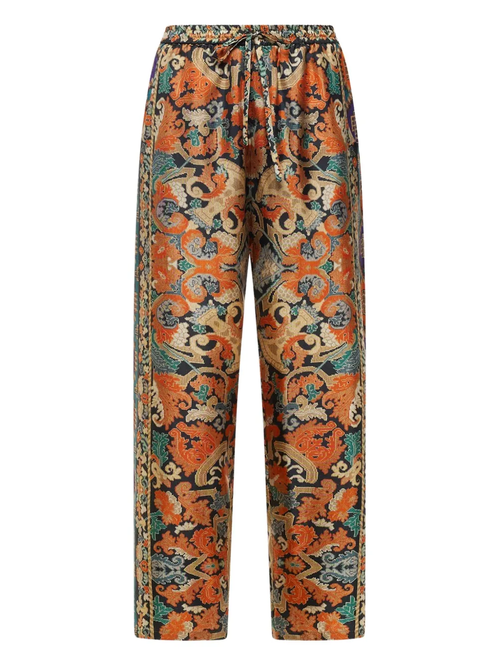 Pierre-Louis Mascia paisley-print drawstring-waist trousers | Orange | Image 1