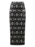 Pierre-Louis Mascia geometric-pattern maxi skirt - Black