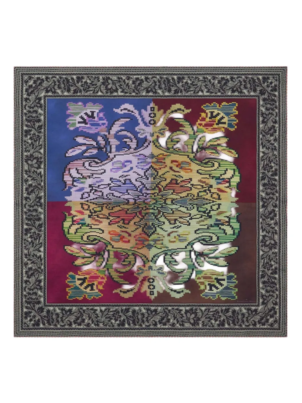 Pierre-Louis Mascia floral-pattern scarf | Grey | Image 1