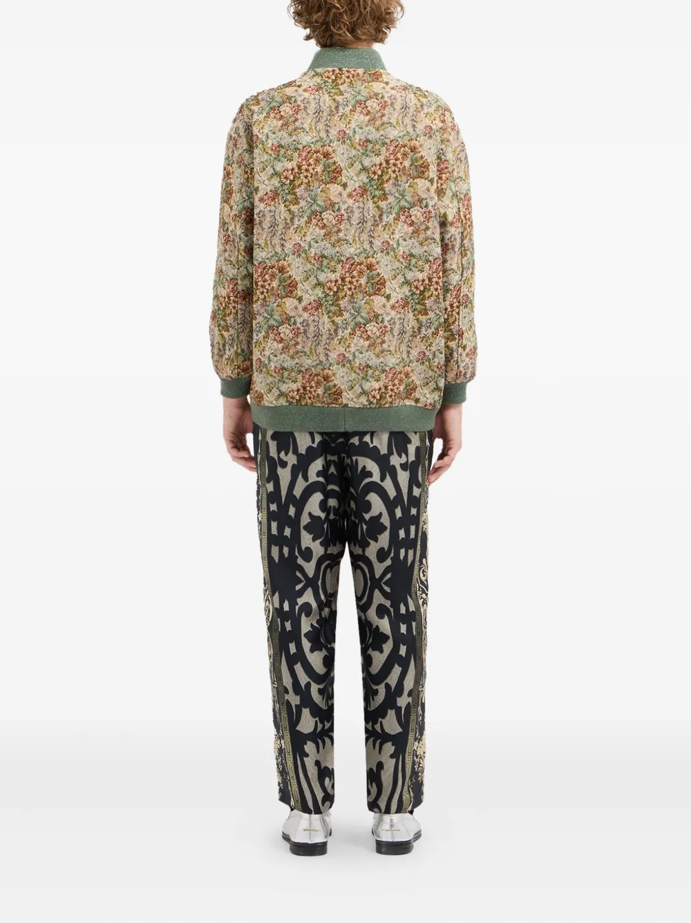 Pierre-louis Mascia Floral Tapestry Bomber Jacket In Green