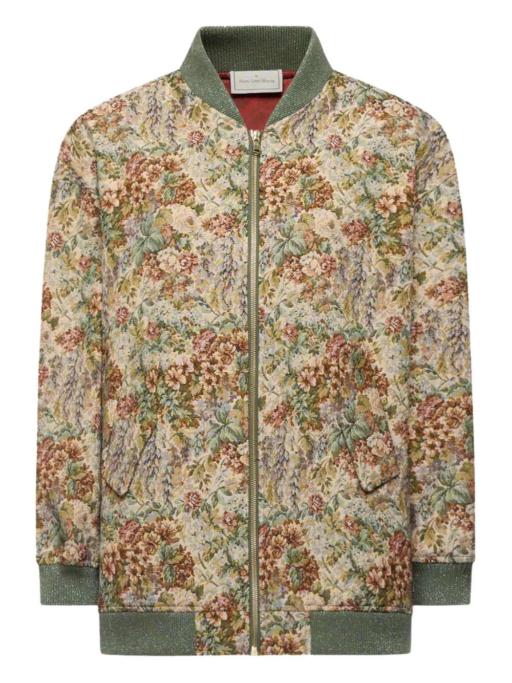 Pierre-louis Mascia Floral Tapestry Bomber Jacket In Green