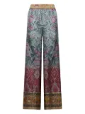 Pierre-Louis Mascia floral-pattern trousers - Blue