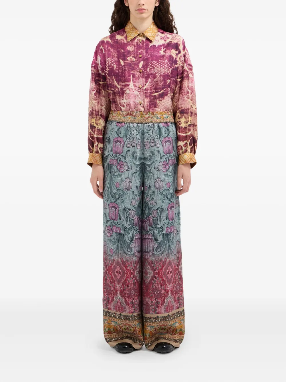 Pierre-louis Mascia Floral-pattern Trousers In Animal Print