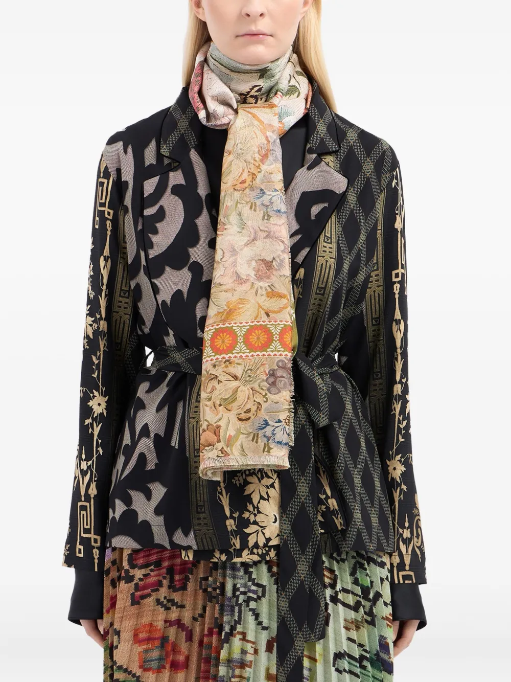 Pierre-louis Mascia Floral-pattern Silk Scarf In Multi