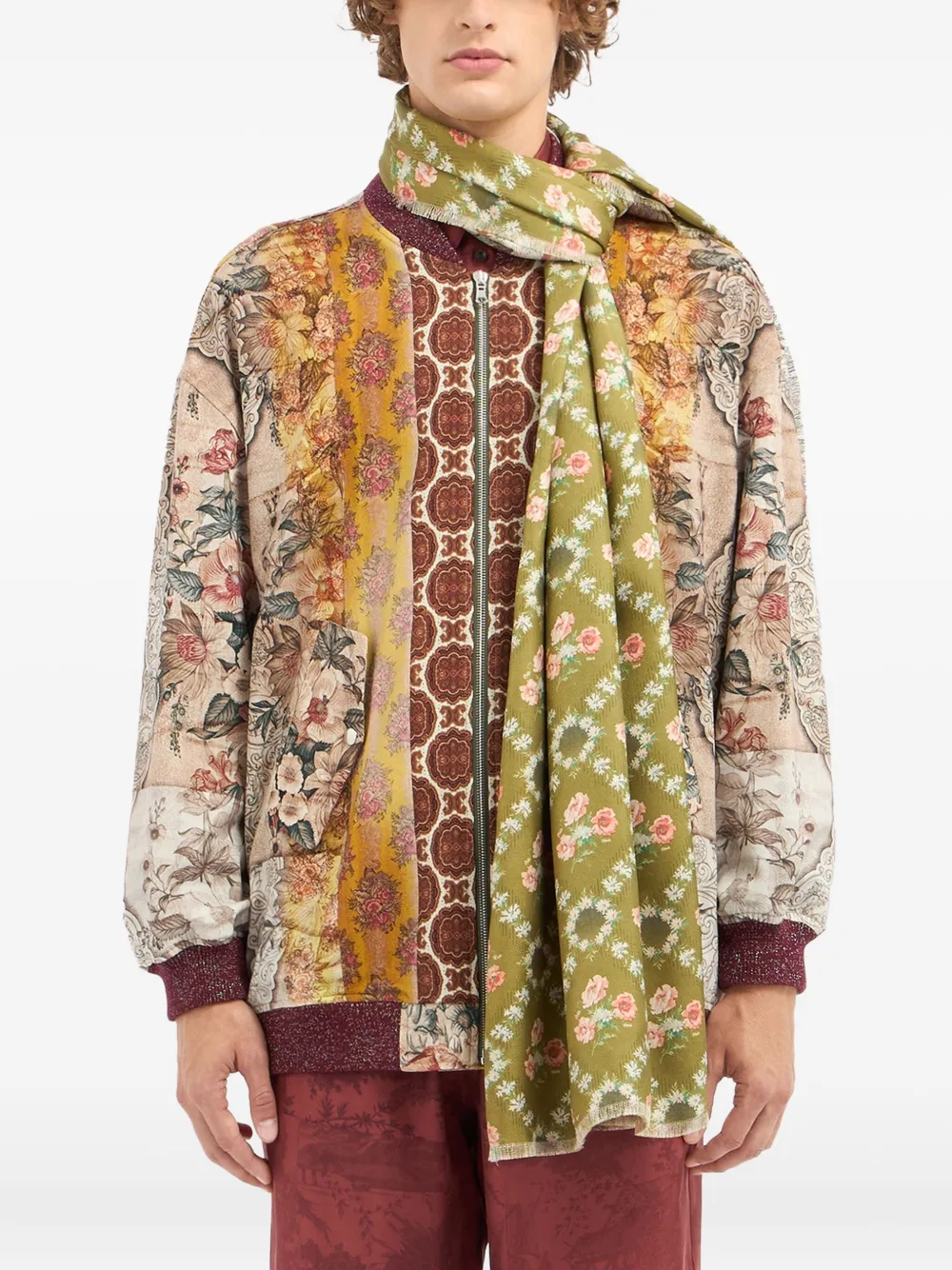 Pierre-louis Mascia Floral-pattern Silk Scarf In Multi