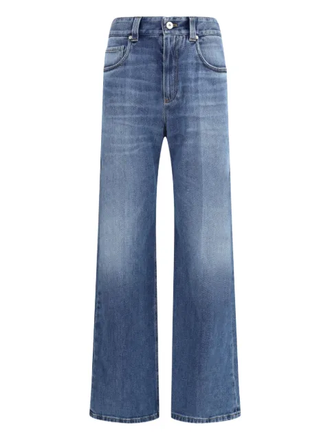Brunello Cucinelli high-waisted straight-leg jeans
