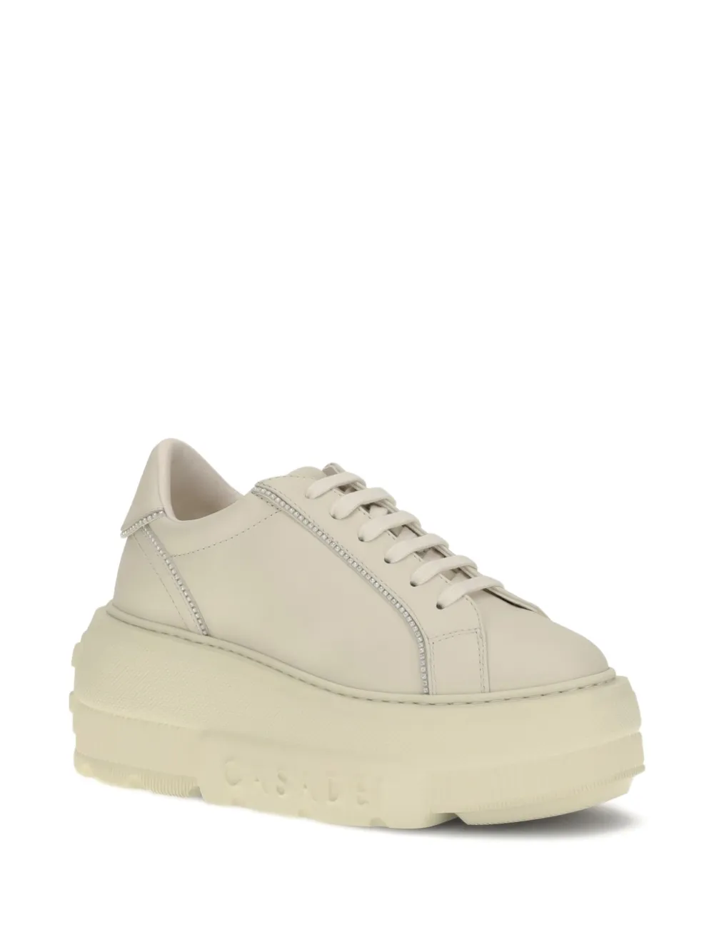 Casadei Nexus Florence sneakers met plateauzool Beige
