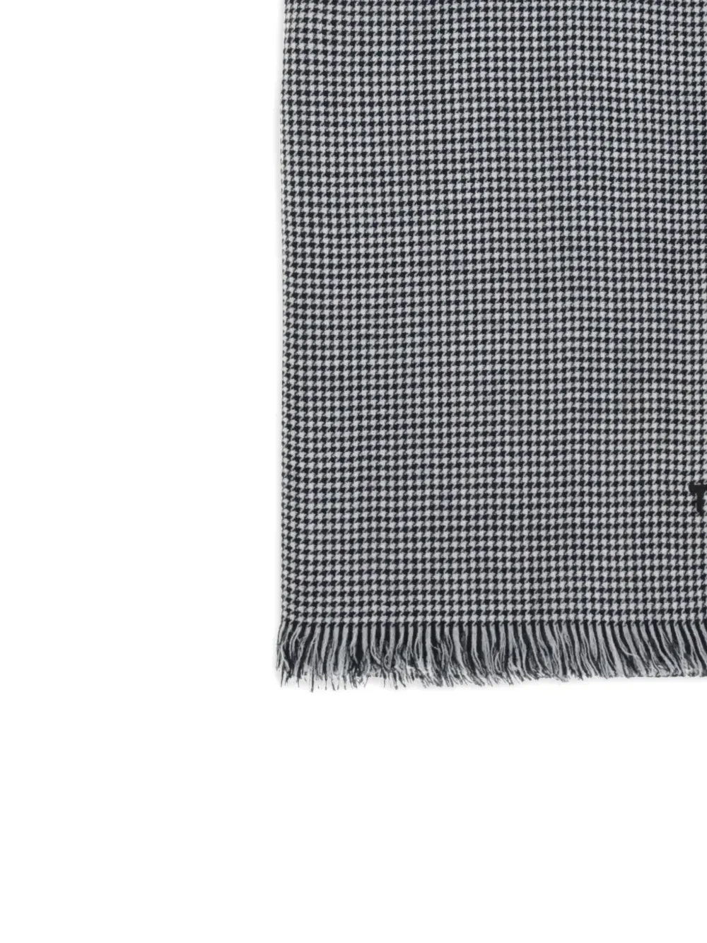 TOM FORD Sjaal met pied-de-poule print Zwart