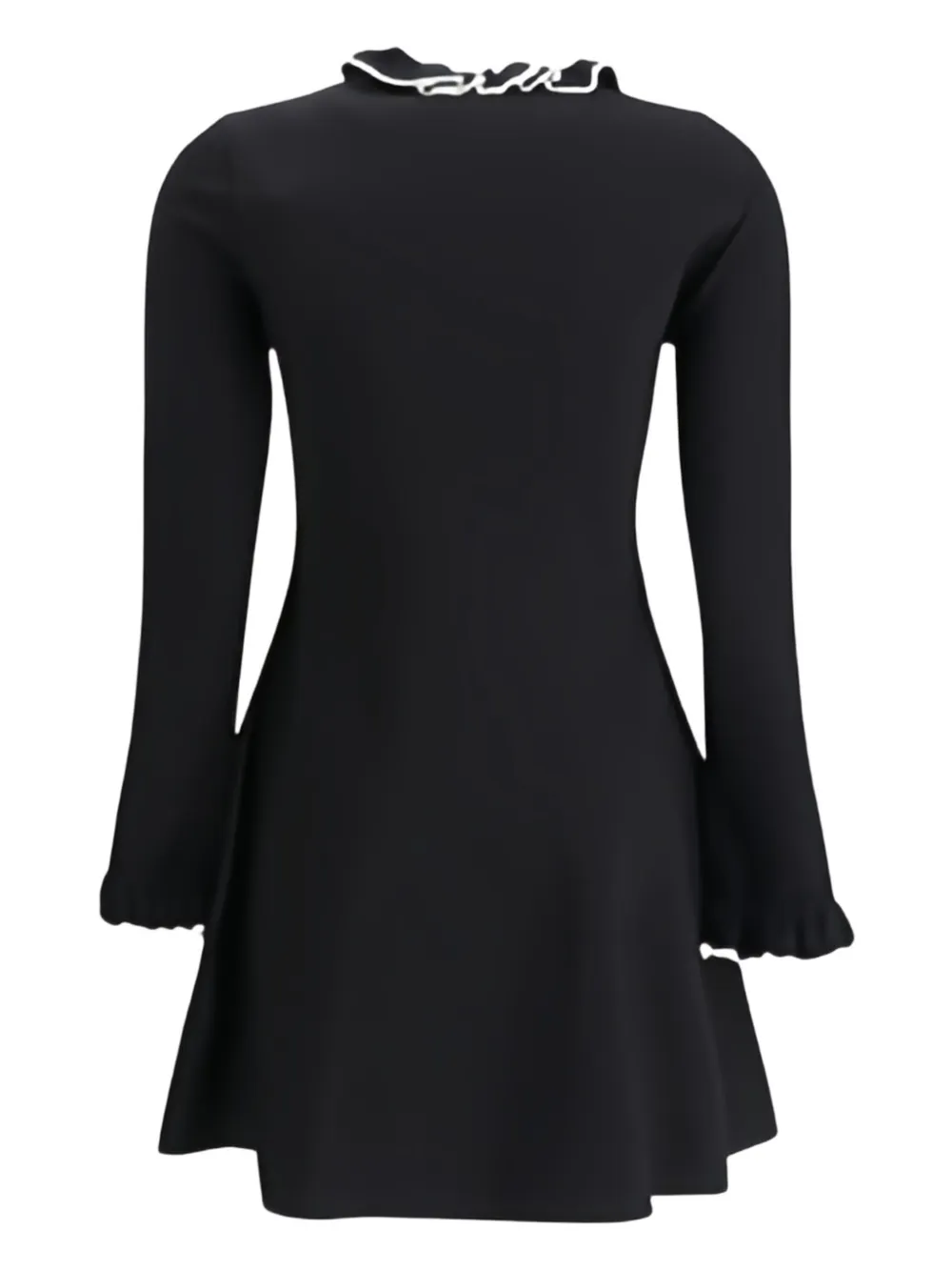 Valentino Garavani ruffled high-neck dress - ブラック Valentino Garavani ruffled high-neck dress - ブラック