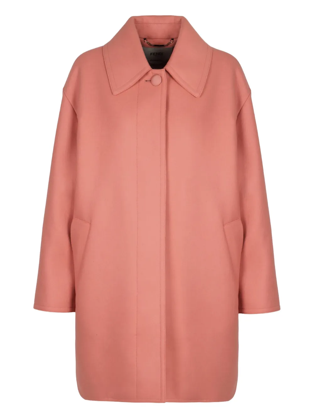 FENDI elasticated-back single-breasted coat - ピンク FENDI elasticated-back single-breasted coat - ピンク