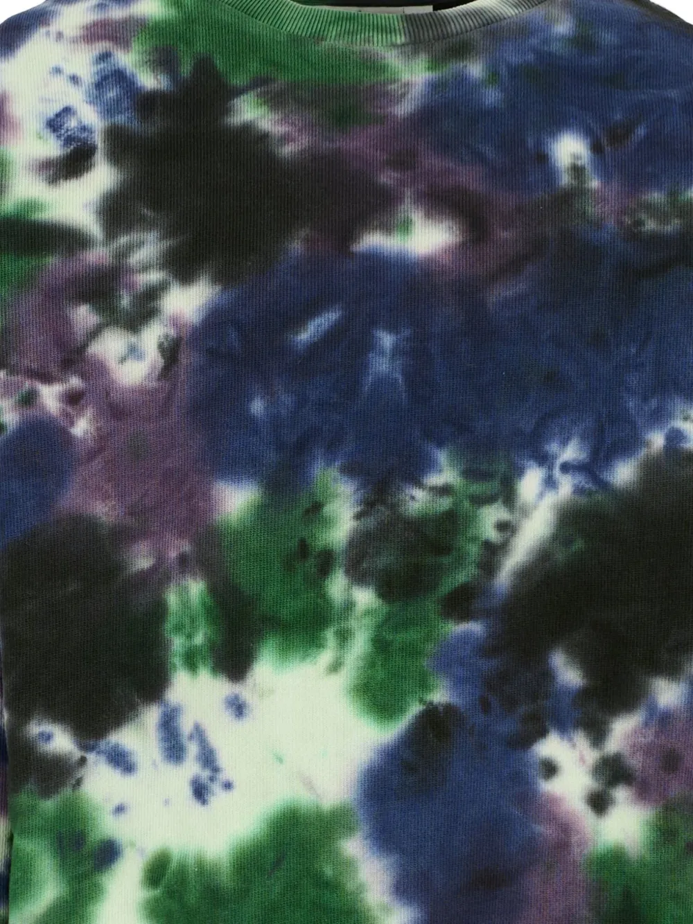 Molo Sweater met tie-dye print en ronde hals Blauw